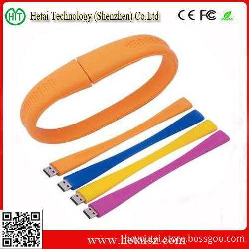 Colorful Rubber Bracelet USB Flash Drive (HT-U3829)